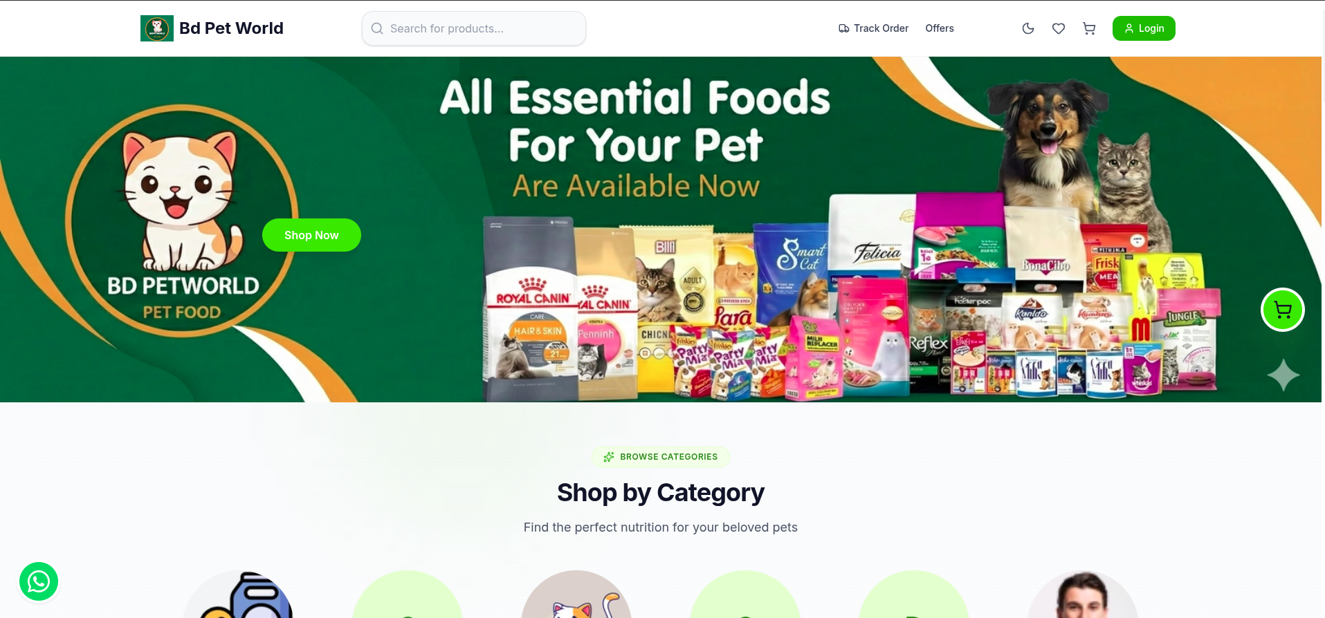 BD Pet World - E-commerce Platform